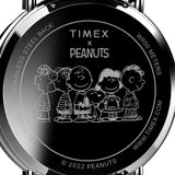 Timex Standard X Peanuts Blue Dial Black Leather Strap Men Watch TW2V60300