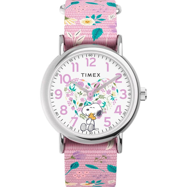 Timex Weekender X Peanuts In Bloom Fabric Strap Women Watch TW2V77800