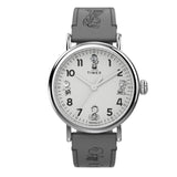 TIMEX STANDARD x PEANUTS SKETCH GRAY LEATHER STRAP WATCH TW2W45900