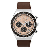 TIMEX Q TIMEX® CHRONOGRAPH BROWN LEATHER STRAP WATCH TW2W51800