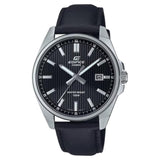 Casio Edifice Analog Black Leather Strap Men's Watch EFV-150L-1AVUDF-P