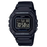 Casio General Standard Digital Black Resin Strap Watch For Men W-218H-1BVDF