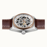 Ingersoll The Vert Automatic Skeleton Dial Brown Leather Strap Men's Watch I14302