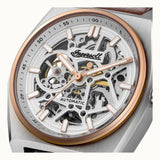 Ingersoll The Vert Automatic Skeleton Dial Brown Leather Strap Men's Watch I14302