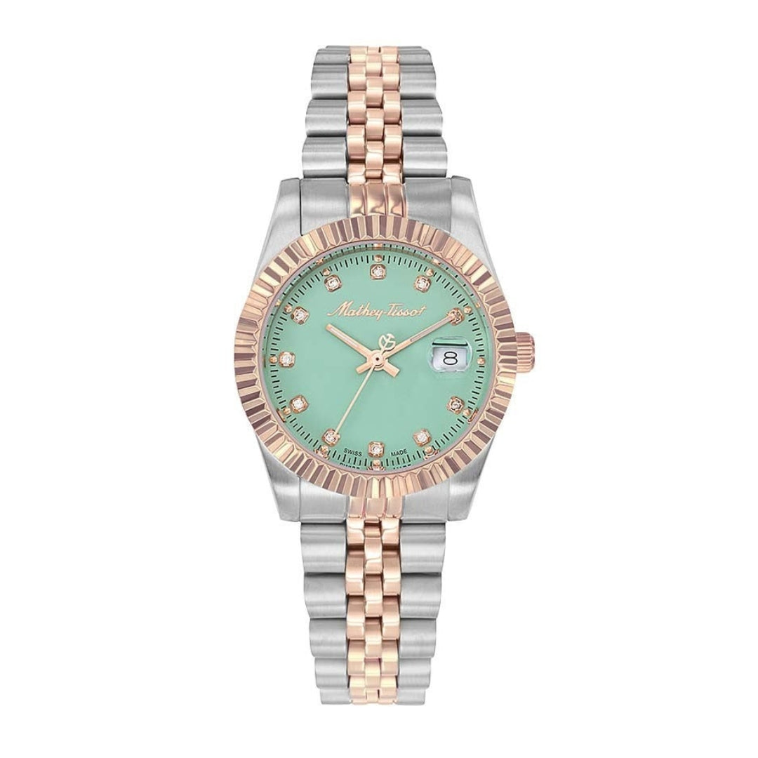 Mathey-Tissot Mathy III Collection Two-Tone Rose Gold D810R Series Women's Watch