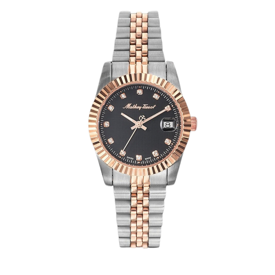 Mathey-Tissot Mathy III Collection Two-Tone Rose Gold D810R Series Women's Watch