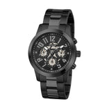 GUESS CHRONO-LOOK BLACK STEEL WATCH GW0627G3