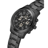 GUESS CHRONO-LOOK BLACK STEEL WATCH GW0627G3