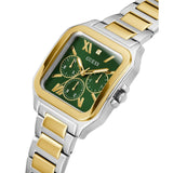 GUESS DIAMOND GREEN DIAL TWO-TONE STEEL WATCH GW0631G1