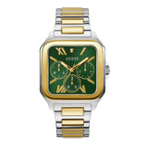 GUESS DIAMOND GREEN DIAL TWO-TONE STEEL WATCH GW0631G1