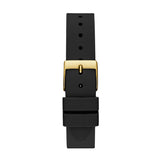 GUESS ANALOG GOLD DIAL BLACK STRAP LADIES WATCH GW0745L5