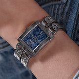 GUESS DENIM DIAL SILVER CHAIN LADIES WATCH GW0807L1