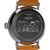 TIMEX STANDARD x PEANUTS BASKETBALL BROWN LEATHER STRAP WATCH TW2W51900