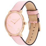 COACH ELLIOT STARS DIAL PINK LEATHER STRAP WATCH 14504379