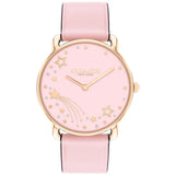 COACH ELLIOT STARS DIAL PINK LEATHER STRAP WATCH 14504379