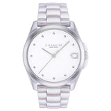 COACH GREYSON SILVER CERAMIC BRACELET WATCH 14504390