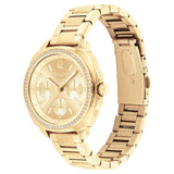 COACH KITT CRYSTAL PINK CHRONOGRAPH GOLD STEEL WATCH 14504393