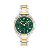 COACH KITT CRYSTAL GREEN CHRONOGRAPH TWO-TONE WATCH 14504394