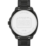 COACH KITT CRYSTAL CHRONOGRAPH BLACK STEEL WATCH 14504396