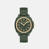 COACH KITT CRYSTAL GREEN CERAMIC BRACELET WATCH 14504404