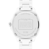 COACH KITT CRYSTAL WHITE CERAMIC BRACELET WATCH 14504407