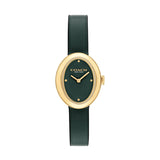 COACH SAMMY GOLD CASE GREEN LEATHER STRAP LADIES WATCH 14504425