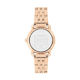 COACH ELLIOT HORSE & CARRIAGE PINK DIAL ROSE-TONED BRACELET WATCH 14504444