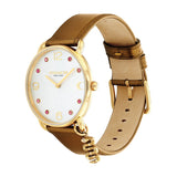 COACH ELLIOT SPECIAL NEW YEAR WATCH TAN LEATHER STRAP 14504449