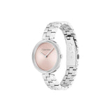 CALVIN KLEIN GLEAM BLUSH DIAL STEEL LADIES WATCH 25100015