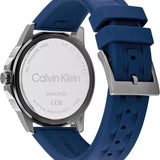 CALVIN KLEIN AQUEOUS BLUE ANALOG SILICONE WATCH 25200384