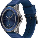 CALVIN KLEIN AQUEOUS BLUE ANALOG SILICONE WATCH 25200384