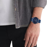 CALVIN KLEIN AQUEOUS BLUE ANALOG SILICONE WATCH 25200384