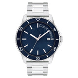 CALVIN KLEIN AQUEOUS BLUE STAINLESS STEEL WATCH 25200385