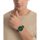 CALVIN KLEIN MODERN GREEN DIAL LEATHER MEN'S WATCH 25200435