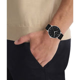 CALVIN KLEIN MODERN BLACK LEATHER MEN'S WATCH 25200437