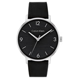 CALVIN KLEIN MODERN BLACK LEATHER MEN'S WATCH 25200437