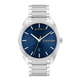 CALVIN KLEIN PROGRESS BLUE DIAL STEEL WATCH 25200446