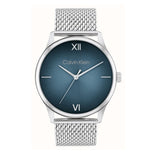 CALVIN KLEIN ASCEND BLUE DIAL STEEL MESH BRACELET WATCH 25200450