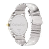 CALVIN KLEIN ASCEND BLACK DIAL STEEL MESH BRACELET WATCH 25200452