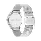 CALVIN KLEIN ICONIC PINK DIAL SILVER MESH BRACELET WATCH 25300015