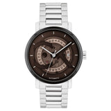 CALVIN KLEIN ICONIC AUTO BROWN DIAL STEEL WATCH 25300018