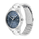 CALVIN KLEIN ICONIC AUTO BLUE DIAL STEEL WATCH 25300020