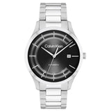 CALVIN KLEIN ICONIC AUTO BLACK DIAL STEEL WATCH 25300021