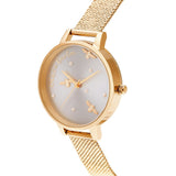 OLIVIA BURTON OB16PQ06 PEARLY QUEEN GOLD MESH WATCH OB16PQ06