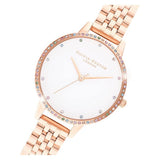 OLIVIA BURTON OB16RB21 RAINBOW BEZEL ROSE GOLD WATCH