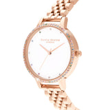 OLIVIA BURTON OB16RB21 RAINBOW BEZEL ROSE GOLD WATCH