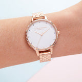 OLIVIA BURTON OB16RB21 RAINBOW BEZEL ROSE GOLD WATCH