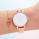 OLIVIA BURTON OB16RB21 RAINBOW BEZEL ROSE GOLD WATCH