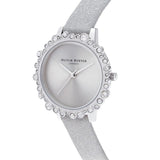 OLIVIA BURTON OB16US52 BUBBLE CASE GRAY DIAL GLITTERY STRAP WATCH