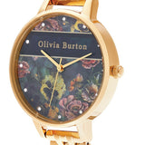 OLIVIA BURTON OB16VS01 PALE CRYSTALS GOLD STEEL WATCH